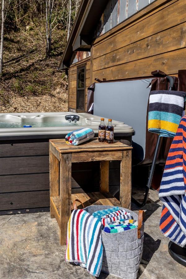 New Rustic Luxe Cabin Billiards Spa Near Gsmnp Townsend Exterior photo